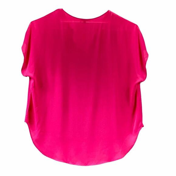 Gibson Latimer Sleeveless Chiffon Top in Vibrant Fuchsia Plus Size 3X - Picture 2 of 11